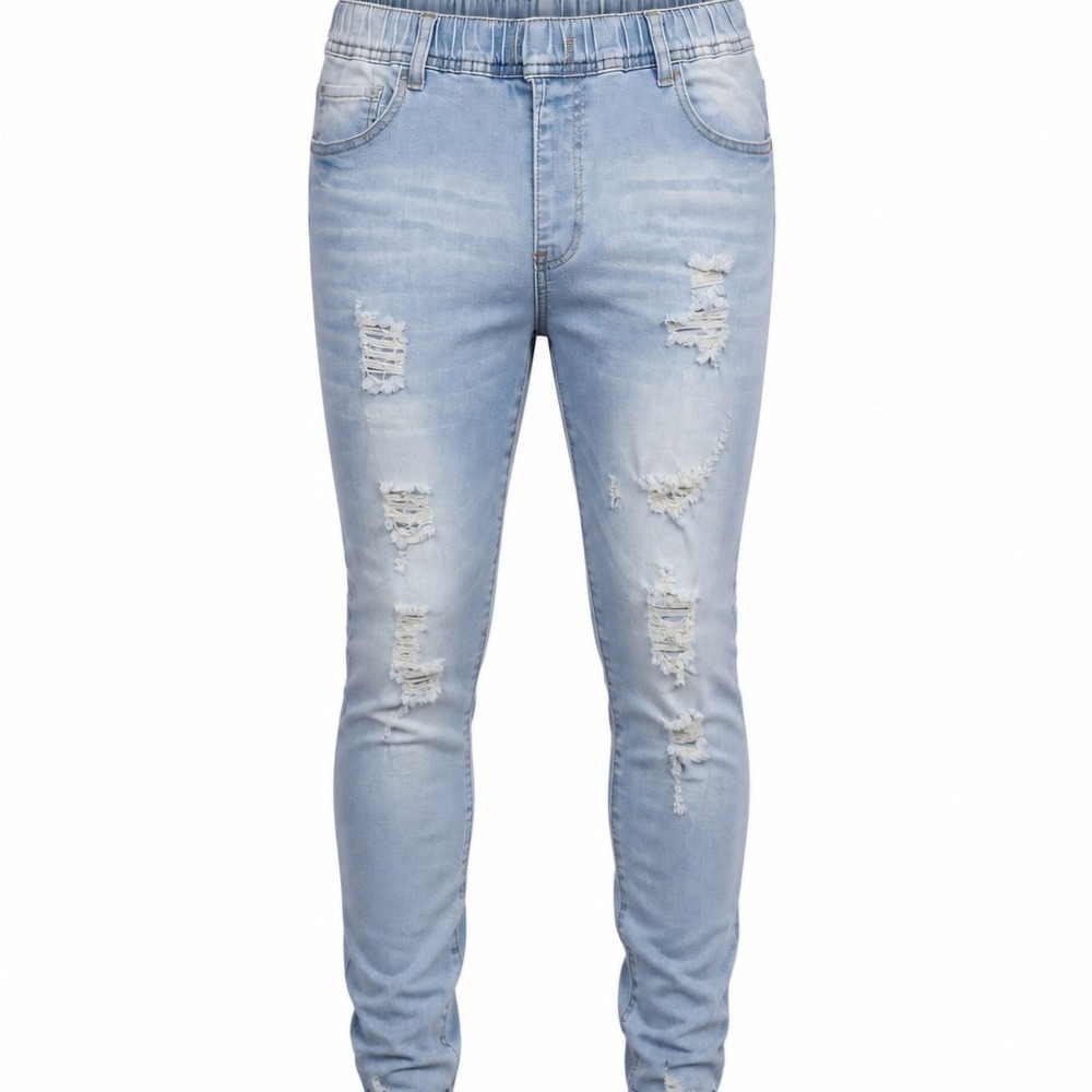 Elite Jeans Womens Size 17/18 (XL) Light Wash Distressed Skinny Jeans Stretchy